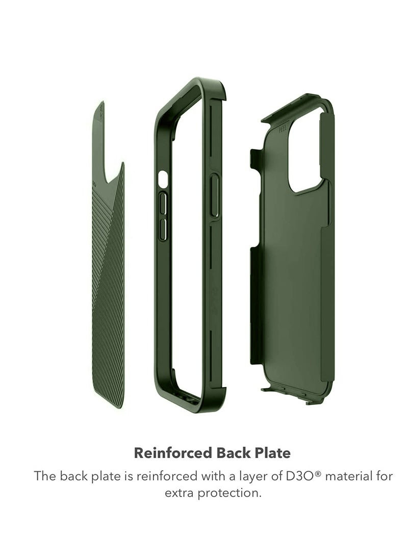 Gear4 D3O NEO Hybrid Crystal With MagSafe Wireless Charging Function And Magnetic Car Holder Case Cover For Apple iPhone 15 Pro Max 2023 Green  - Image 5