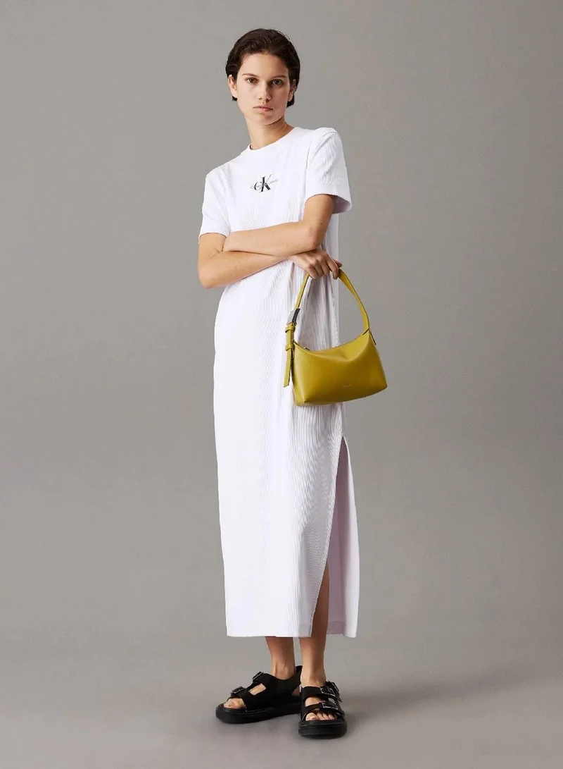 Ribbed Cotton Maxi T-Shirt Dress