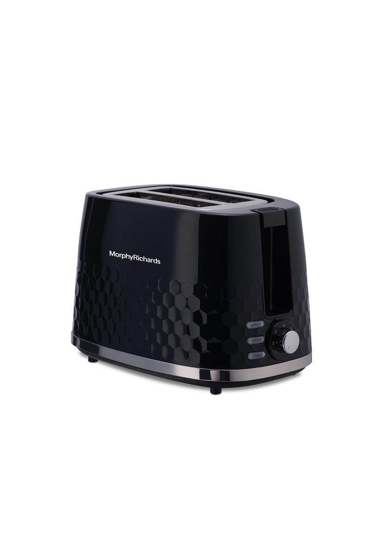 morphy richards Morphy Richards Hive Series Pop Up Toaster With 2 Slice Glossy Black 850 Watts  - Image 2