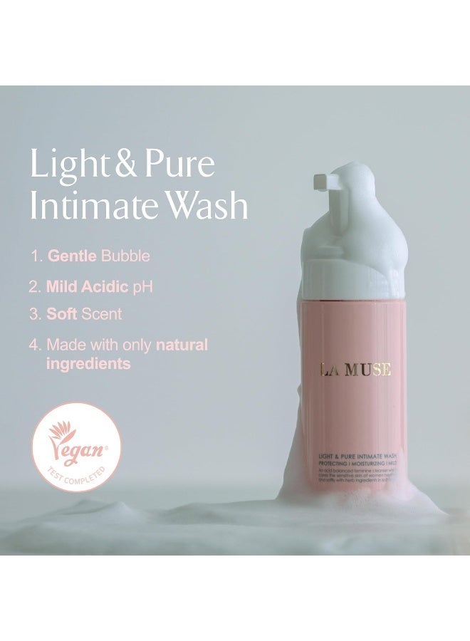 LA MUSE Daily Vegan Feminine Wash pH Balanced ParabenFree Vaginal Wash Micro Bubble Soft Mild Cleansing for Sensitive Skin Plant Based Natural Intimate Hygiene for Women 507 fl oz - Image 2