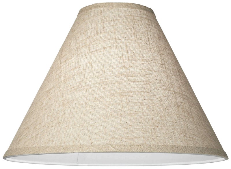 Springcrest Fine Burlap Large Empire Lamp Shade 5" Top x 15" Bottom x 11.5" High x 10.5" Slant (Spider) Replacement with Harp and Finial - Springcrest - Image 3