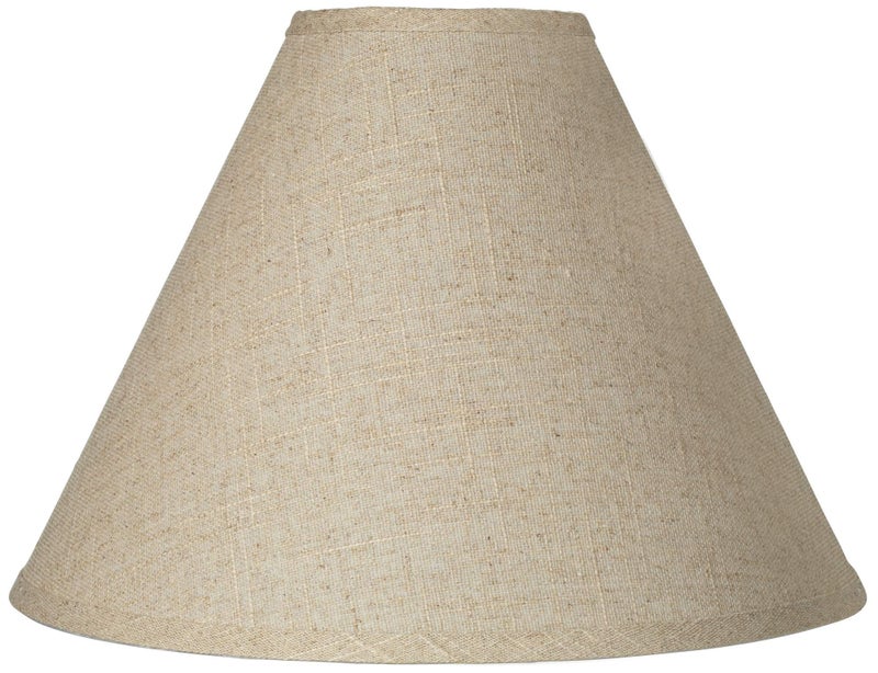 Springcrest Fine Burlap Large Empire Lamp Shade 5" Top x 15" Bottom x 11.5" High x 10.5" Slant (Spider) Replacement with Harp and Finial - Springcrest - Image 1