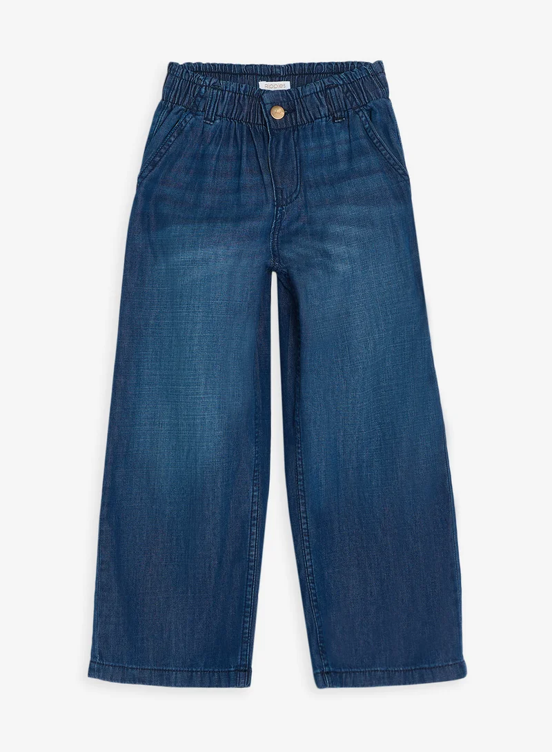 ريبلز مع نمشي Girls Wide Leg Jeans