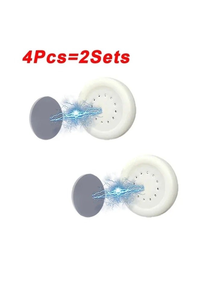 AROAQ Strong Magnetic Hooks Wall Mount Anti-lost Magnetic Storage Holders for Remote Control Refrigerator Adhesive Home Organizer Hook (4pcs 2SET) - Image 1