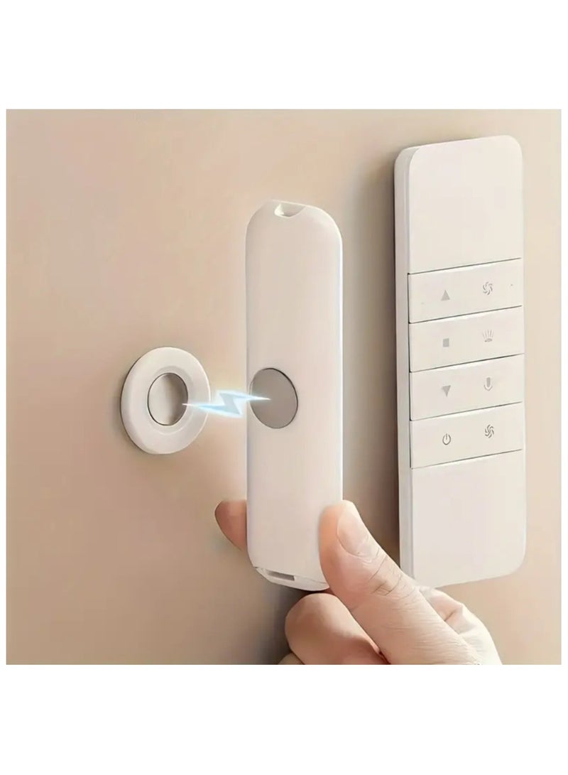 AROAQ Strong Magnetic Hooks Wall Mount Anti-lost Magnetic Storage Holders for Remote Control Refrigerator Adhesive Home Organizer Hook (4pcs 2SET) - Image 2