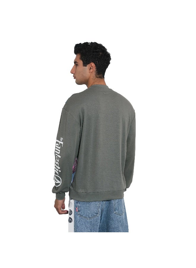 Being Human Mens Grey Round Neck Long Sleeve Sweatshirt - Image 3