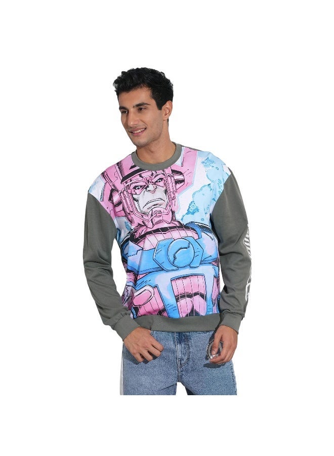 Being Human Mens Grey Round Neck Long Sleeve Sweatshirt - Image 1