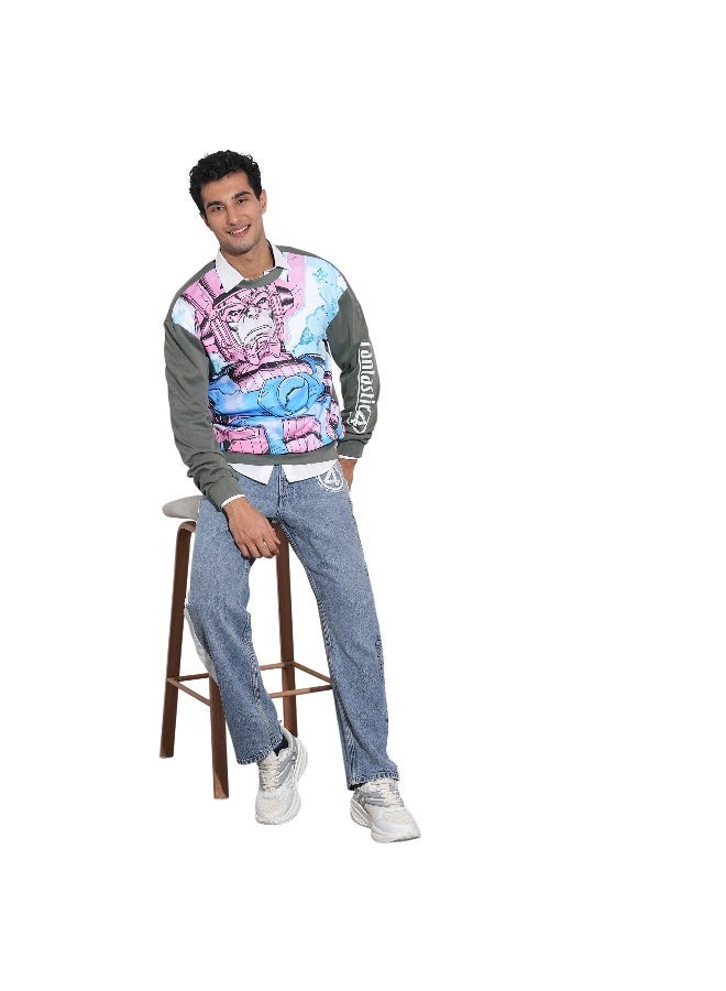 Being Human Mens Grey Round Neck Long Sleeve Sweatshirt - Image 5