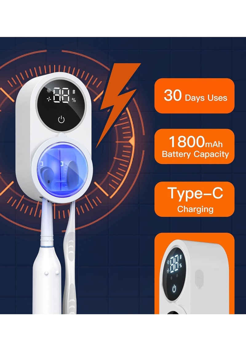 Toothbrush Cleaner UV Toothbrush Sanitizer Cleaning and Air Drying LED Smart Screen with Intelligent Sensor Rechargeable Wall Mounted Toothbrush Holder for Home Office and Business Trip - pzsku/Z8D23899974ED6B6E5284Z/45/_/1733735774/5c4f2738-f014-4cf5-a835-9caeb2553112