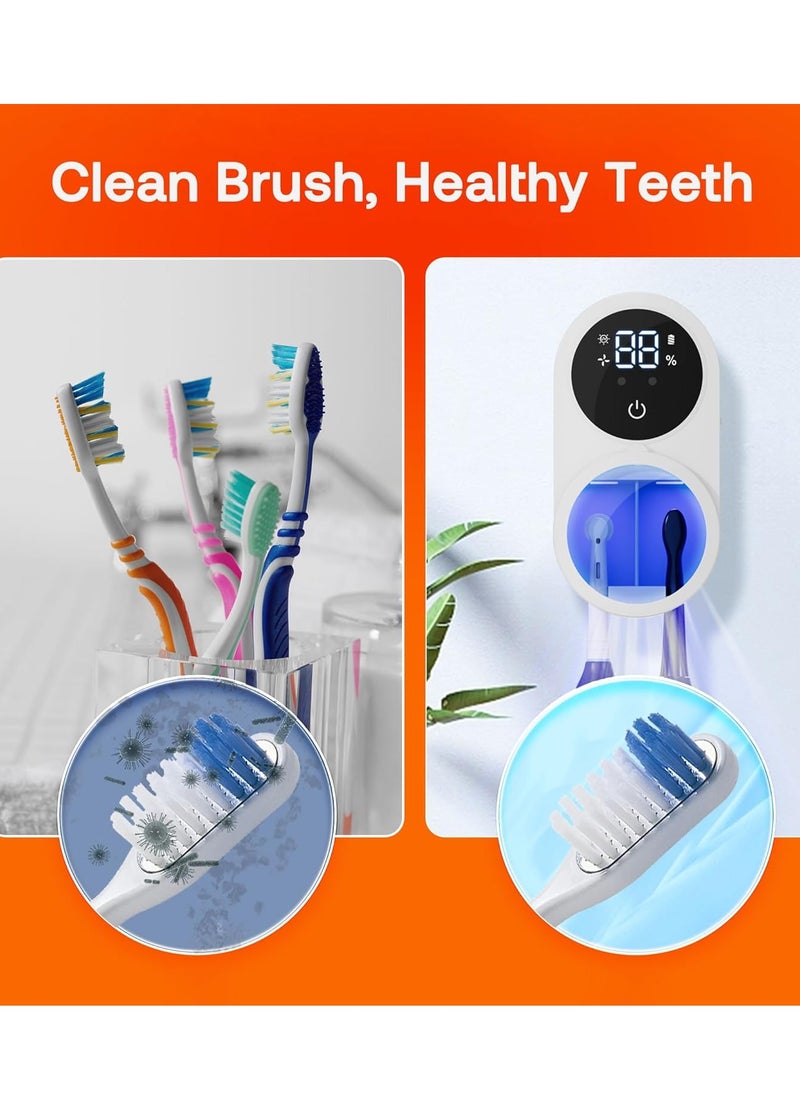 Toothbrush Cleaner UV Toothbrush Sanitizer Cleaning and Air Drying LED Smart Screen with Intelligent Sensor Rechargeable Wall Mounted Toothbrush Holder for Home Office and Business Trip - pzsku/Z8D23899974ED6B6E5284Z/45/_/1733735798/8bbc6448-7821-4aac-81a4-d8ba640dfa76