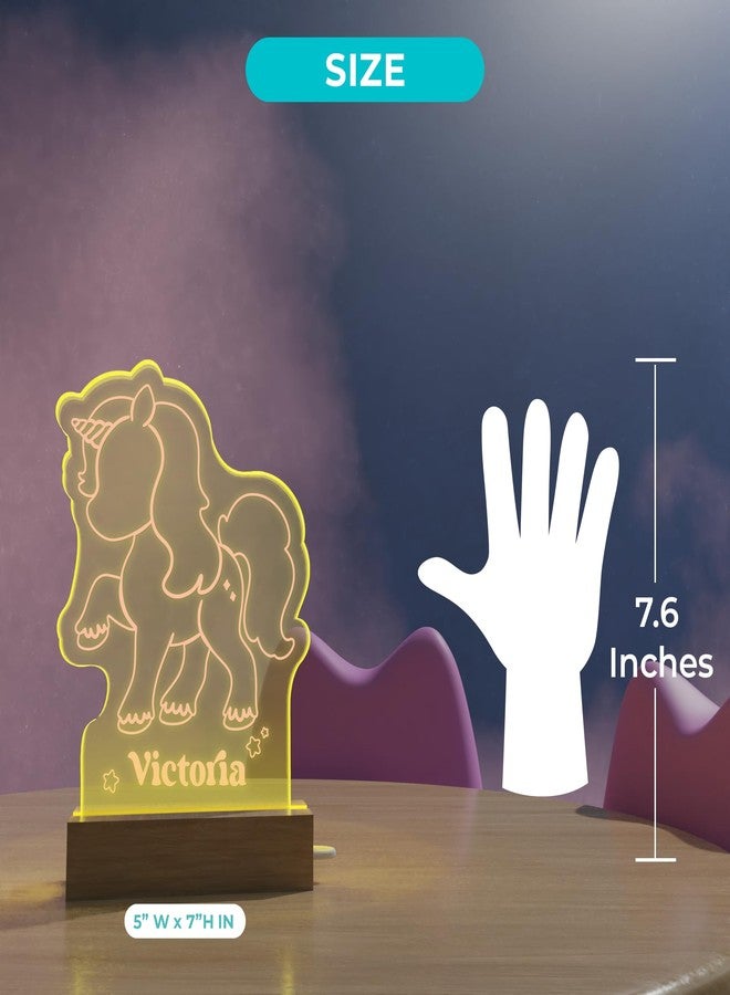 EGD Personalized Night Light for Kids - Unicorn Decor | Unicorn Lamp for Kids Bedroom | W7 x 7" H - Image 4
