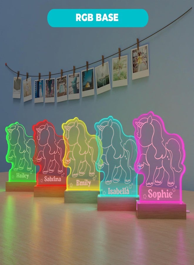 EGD Personalized Night Light for Kids - Unicorn Decor | Unicorn Lamp for Kids Bedroom | W7 x 7" H - Image 5