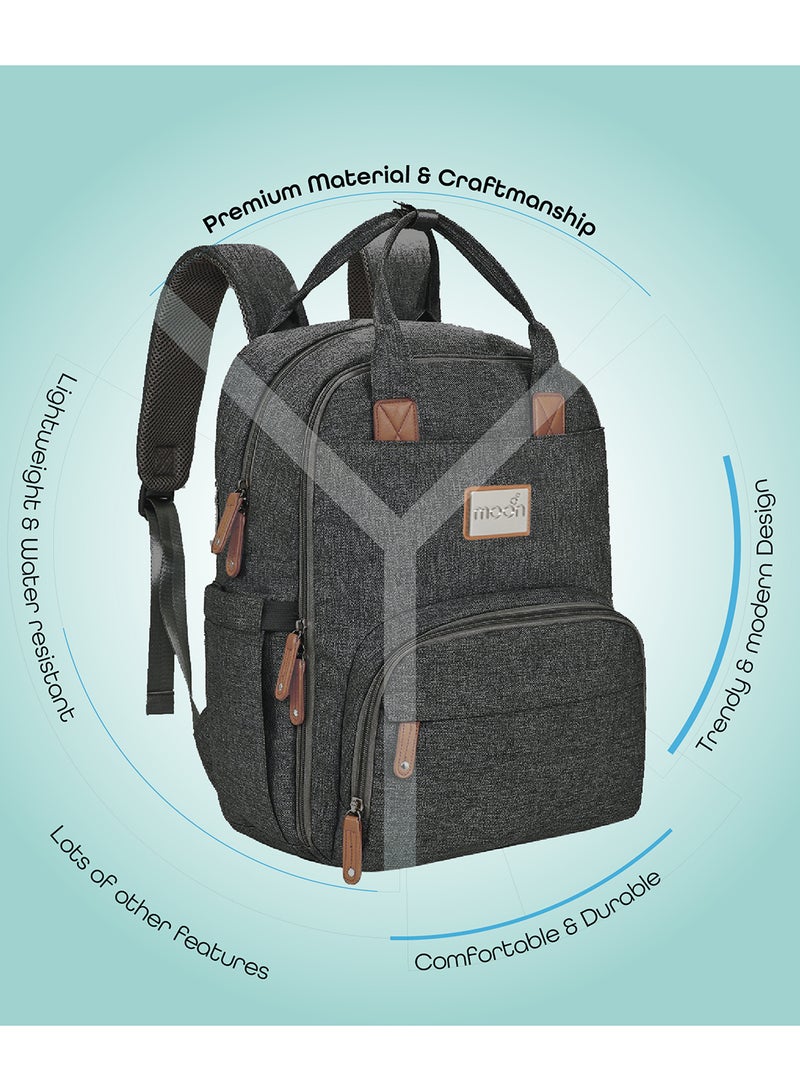 Moon Karyme Diaper Bag Pack - Black - Image 2