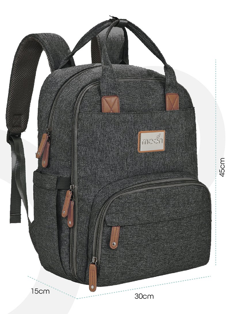 Moon Karyme Diaper Bag Pack - Black - Image 4