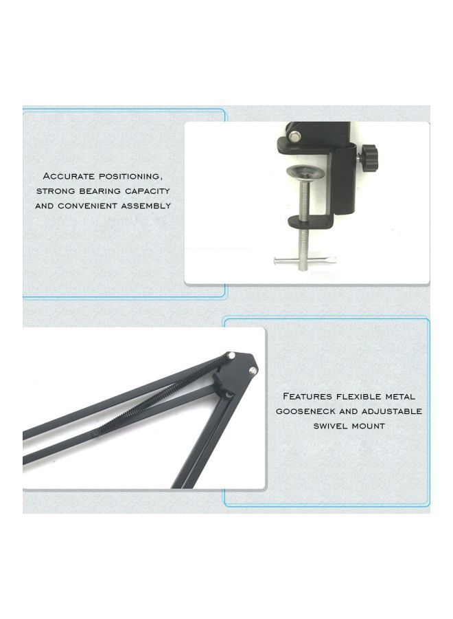 NIBEMINENT Microphone Suspension Arm Clip Holder LU-D5675B Black - Image 3