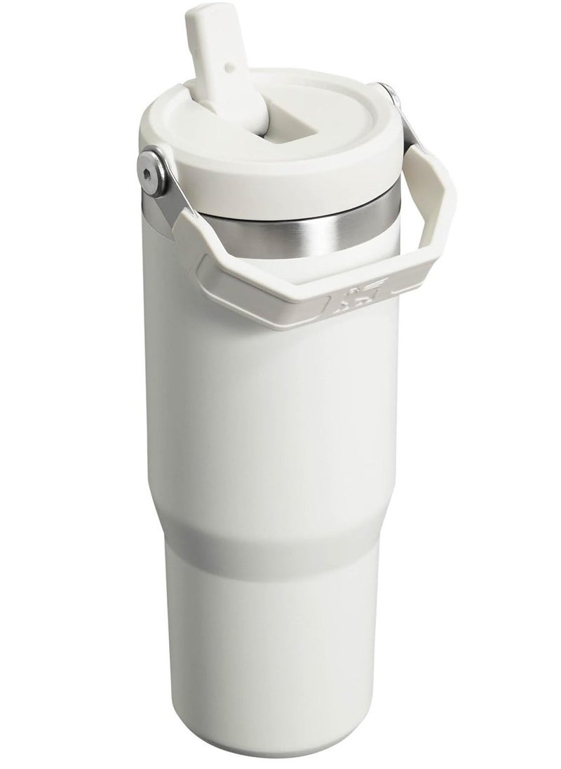 Stanley IceFlow Flip Straw Water Bottle with Straw 0.88L – Keeps Drinks Cold for 12+ Hours – Leakproof Stainless Steel – BPA-Free Travel Mug – Easy to Carry – Dishwasher Safe – Frost Color