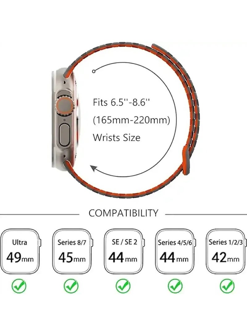 O Ozone (Pack of 4) Silicone Magnetic Bands Compatible with Apple Watch Series 10 | Ultra 2 | 9 | 8 Ultra | 8 | 7 | 6 | SE, 49/46/45/44/42mm, Replacement Sport Magnet Strap for Men & Women-Multicolor1 - Image 2