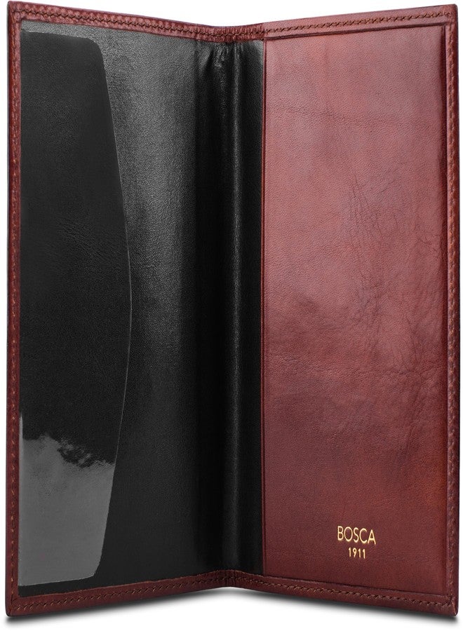 Bosca Old Leather Passport Holder For Men & Women - RFID Blocking, Travel Passport Wallet With Classic Finish, Gift Packaging Included Dark Brown - Image 1