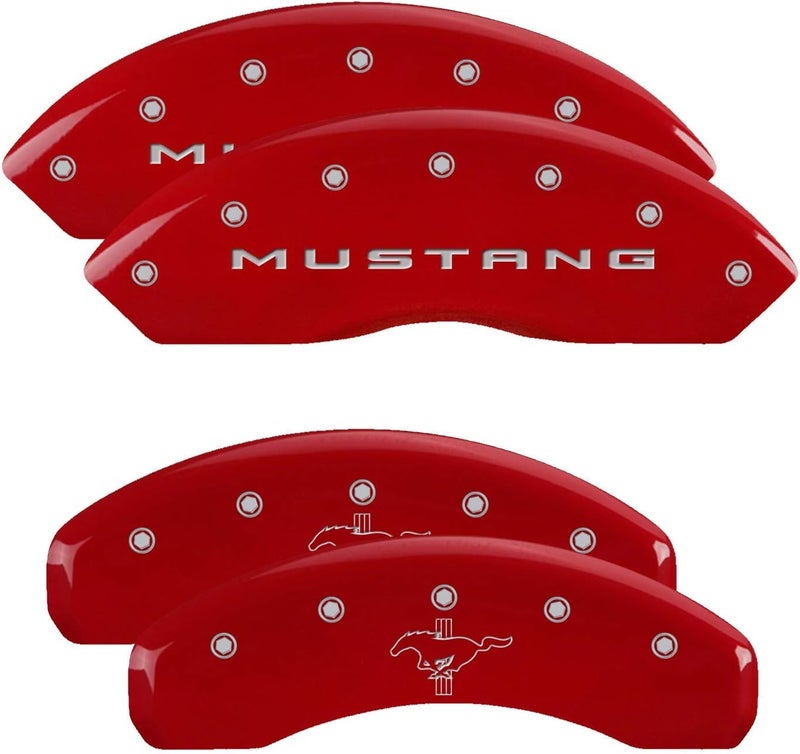 MGP Caliper Covers 10204SMB2RD for Mustang/Bar & Pony (2015) - Red Powder Coat Finish, Set of 4 - Image 1