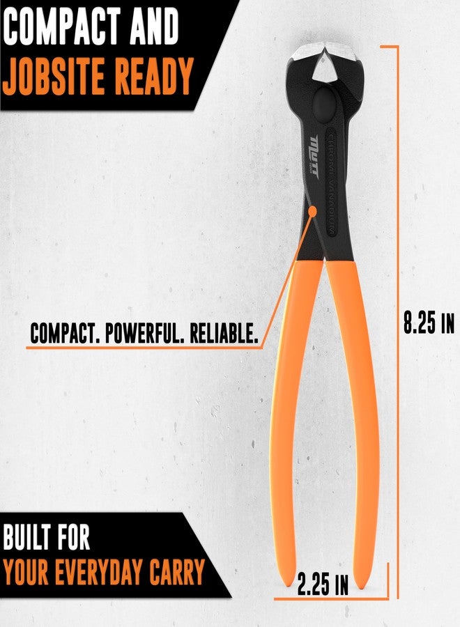 AMERICAN MUTT TOOLS كماشة قطع طرفية متينة مقاس 8 بوصات من أدوات Mutt - أداة CRV End Nippers - كماشة سحب المسامير، أداة سحب المسامير - Image 5