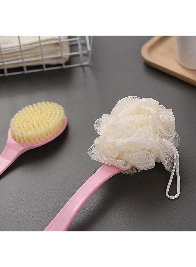 Zyomatiq 2 IN 1 Back Body Bath Brush with Bristles and Loofah Back Scrubber with Curved Long Handled for Skin Exfoliating Bath, Massage Bristles Suitable for Wet or Dry, Men and Women (pack of 1) - Image 5