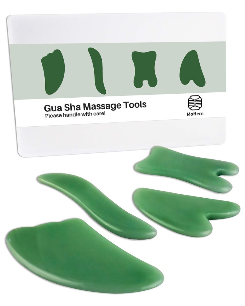 Gua Sha Massage Tools 4 Pcs Gua Sha Tools of MultiShapes Guasha Scraping Massage Tools for Face and Body