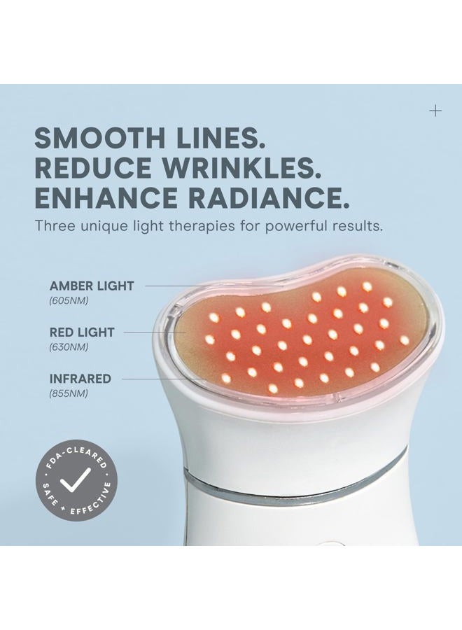 Nuface TRINITY+ LED Red Light Wrinkle Reducer Attachment for Microcurrent Facial Device - FDA Cleared At Home 3-Minute Fine Lines and Wrinkles Treatment for Smile Lines, Under Eyes & Forehead - Image 2
