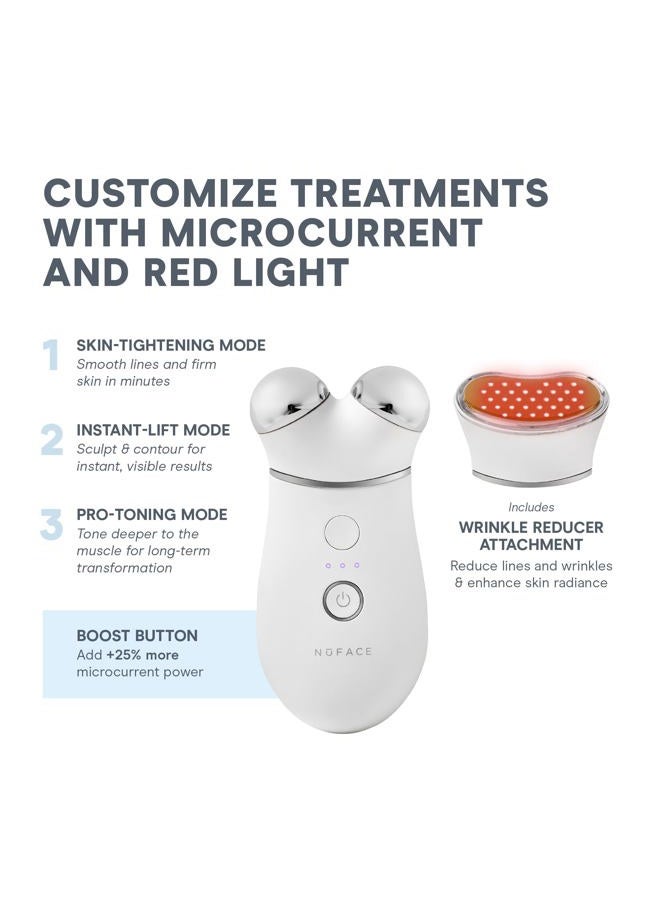 Nuface TRINITY+ LED Red Light Wrinkle Reducer Attachment for Microcurrent Facial Device - FDA Cleared At Home 3-Minute Fine Lines and Wrinkles Treatment for Smile Lines, Under Eyes & Forehead - Image 3