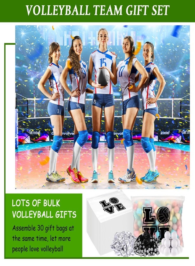 Siifert 220 Pcs Volleyball Party Favors Volleyball Gifts Include Goodie Gifts Bags Bracelets Hair Ties Stress Balls Stickers Sports Birthday Party Supplies for Team Players - Image 5