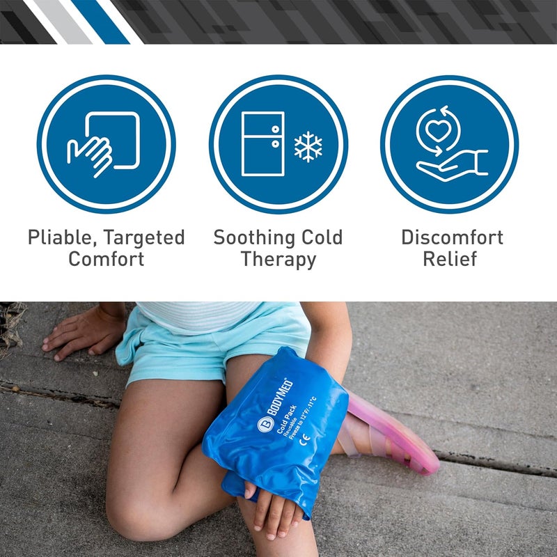 BodyMed حزمة ثلجية قابلة لإعادة الاستخدام من BodyMed مصنوعة من الفينيل للركبة والذراع والمرفق والكتف والظهر - علاج بارد احترافي للإصابات والآلام والتورم والكدمات والالتواءات 12 بوصة × 7 بوصة نصف - Image 4