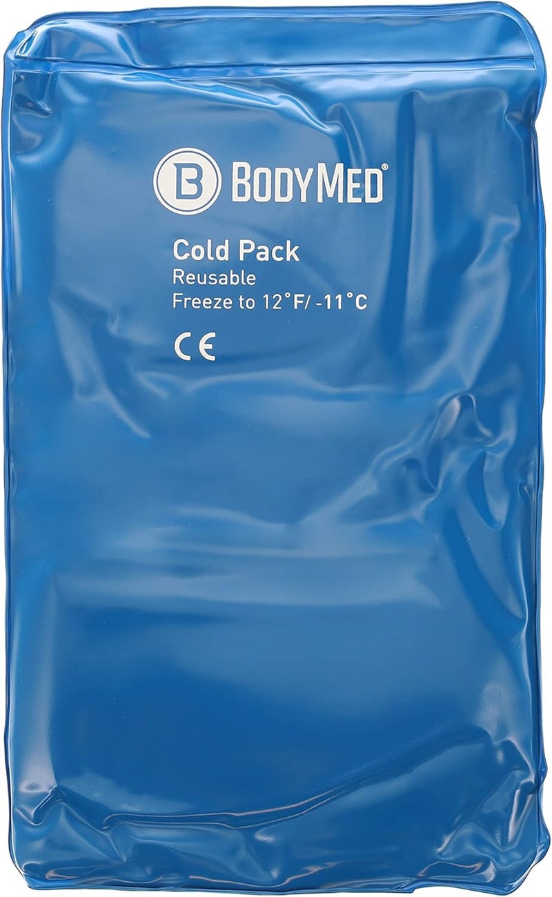BodyMed حزمة ثلجية قابلة لإعادة الاستخدام من BodyMed مصنوعة من الفينيل للركبة والذراع والمرفق والكتف والظهر - علاج بارد احترافي للإصابات والآلام والتورم والكدمات والالتواءات 12 بوصة × 7 بوصة نصف - Image 1
