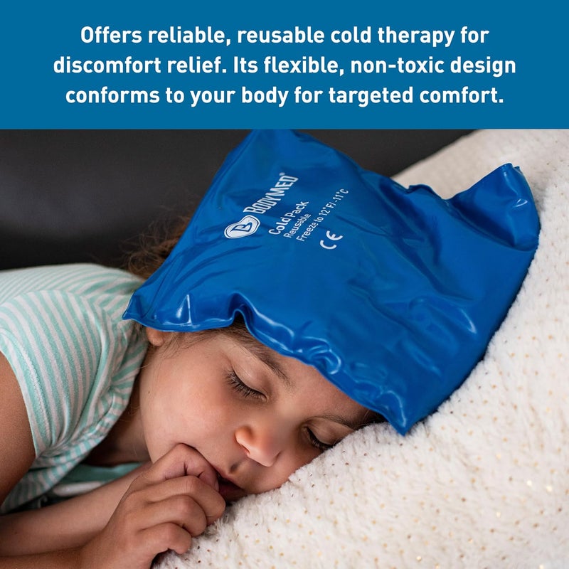 BodyMed حزمة ثلجية قابلة لإعادة الاستخدام من BodyMed مصنوعة من الفينيل للركبة والذراع والمرفق والكتف والظهر - علاج بارد احترافي للإصابات والآلام والتورم والكدمات والالتواءات 12 بوصة × 7 بوصة نصف - Image 5