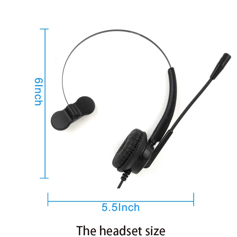 TriPro 4 Pin RJ9 Telephone Headset for Landline Desk Phones (H510-RJ) - Image 3