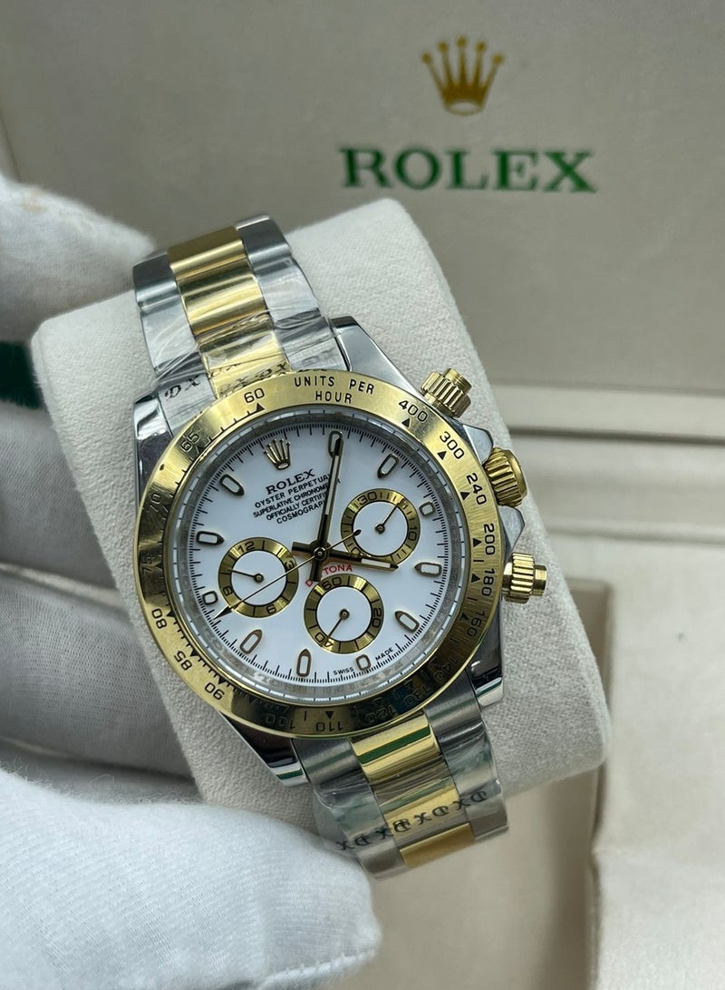 Rolex Men's Automatic White Dial Steel Watch 