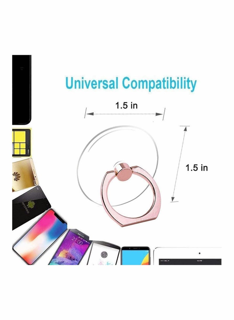 Bluejw Transparent Cell Phone Ring Holder Kickstand, Clear Finger Grip Stand for Phones, 4Pcs - Image 5