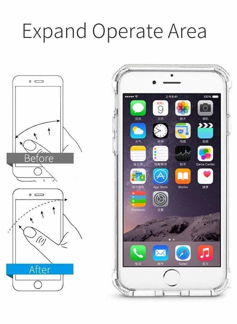 Bluejw Transparent Cell Phone Ring Holder Kickstand, Clear Finger Grip Stand for Phones, 4Pcs - Image 4
