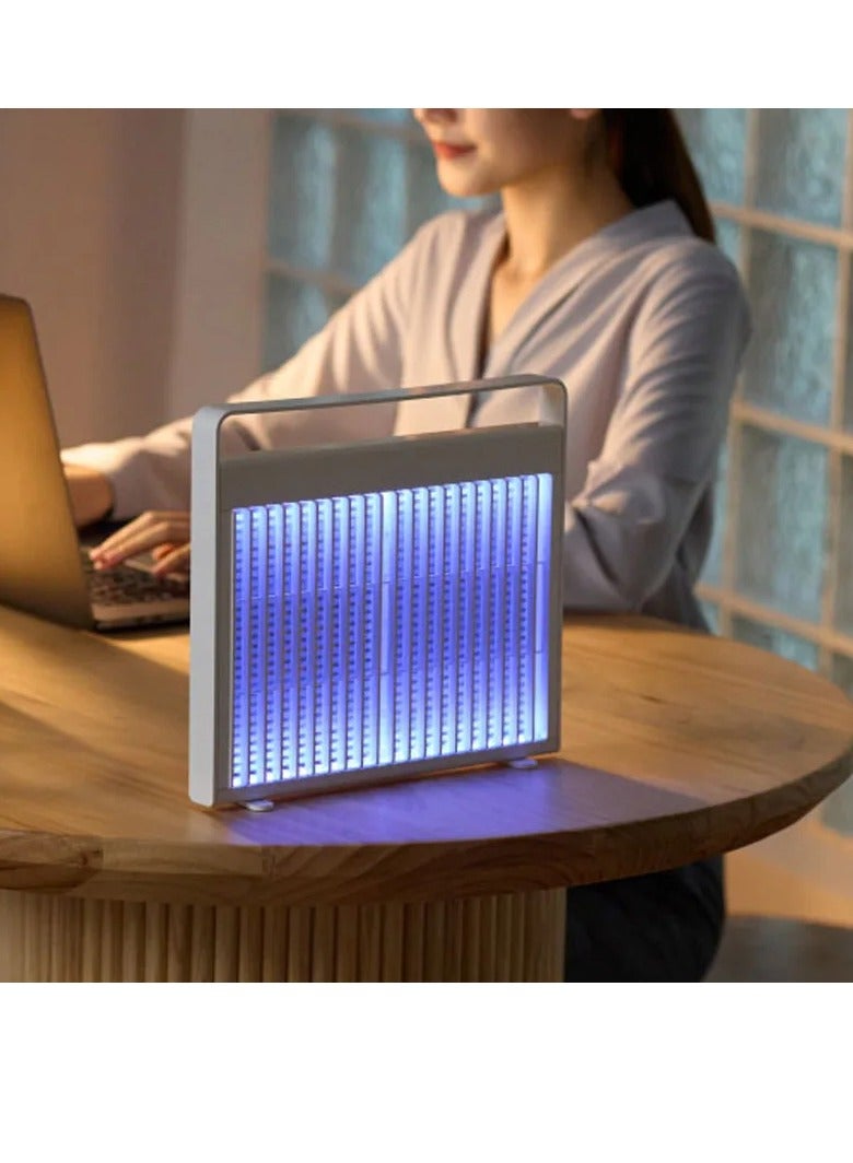 AROAQ Wireless Mosquito Killer Lamp, Ultra Thin Electric Shock Mosquito Killer, Lightweight And Portable Insect Killer Light, Wall Mount Bug Trap Killer For Outdoor And Indoor, (White With Battery) - Image 2