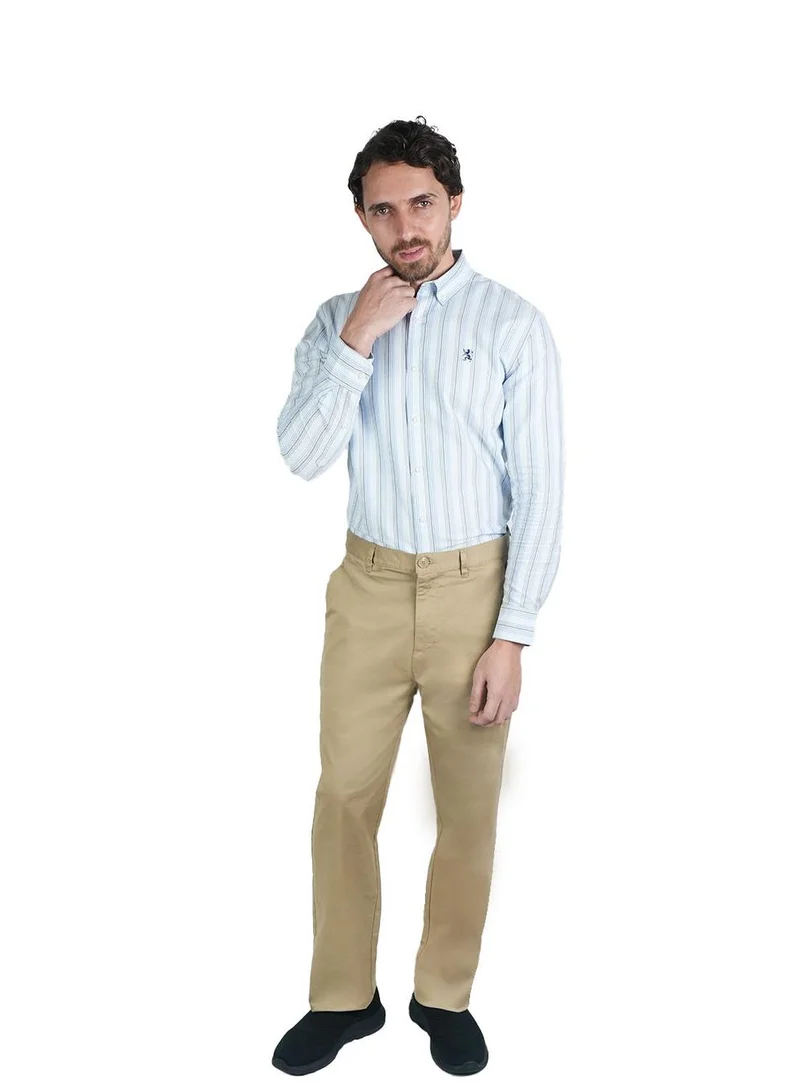 GIORDANO Men’s Regular Straight Cotton Stretch Khaki Pants