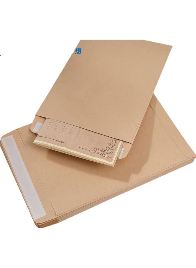 Kingdee 20 Pieces/Pack Blank Kraft Paper Self-Adhesive Envelopes No. 7, Thickened With Double-Sided Tape, Vintage Chinese-Style Paper Bags, Self-Sealing Sample Packaging Bags - Image 2