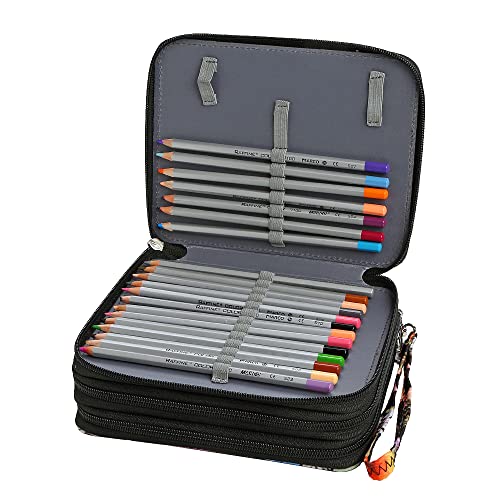 Lbxgap PU Pencil Case - 72 Slots Colored Pencil Case Organizer with Zipper for Watercolor Pens, Pencil Case Organizer for Artist - Image 3