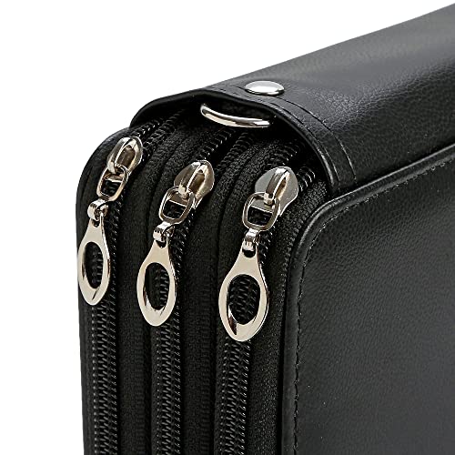 Lbxgap PU Pencil Case - 72 Slots Colored Pencil Case Organizer with Zipper for Watercolor Pens, Pencil Case Organizer for Artist - Image 5