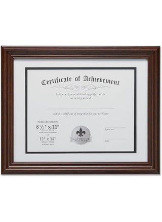 Frames Dual Use 11 by 14-Inch Certificate Picture Frame with Double Bevel Cut Matting for 8.5 by 11-Inch Document, Walnut - pzsku/Z8D2466918BD13A1E66D4Z/45/_/1695799003/e6f7f3b6-b012-48a2-a5fa-bce4cbd8834e