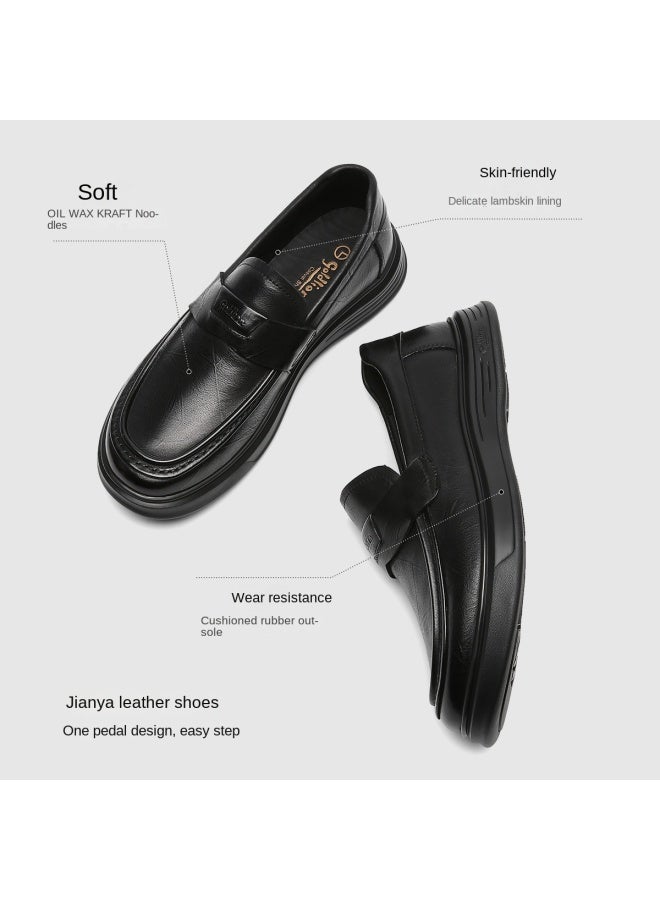 Goldlion Minimalist Men's Leather Shoes, Autumn 2025 Men's Business Casual Leather Loafers, Slip-on Men's Dress Shoes - Image 3