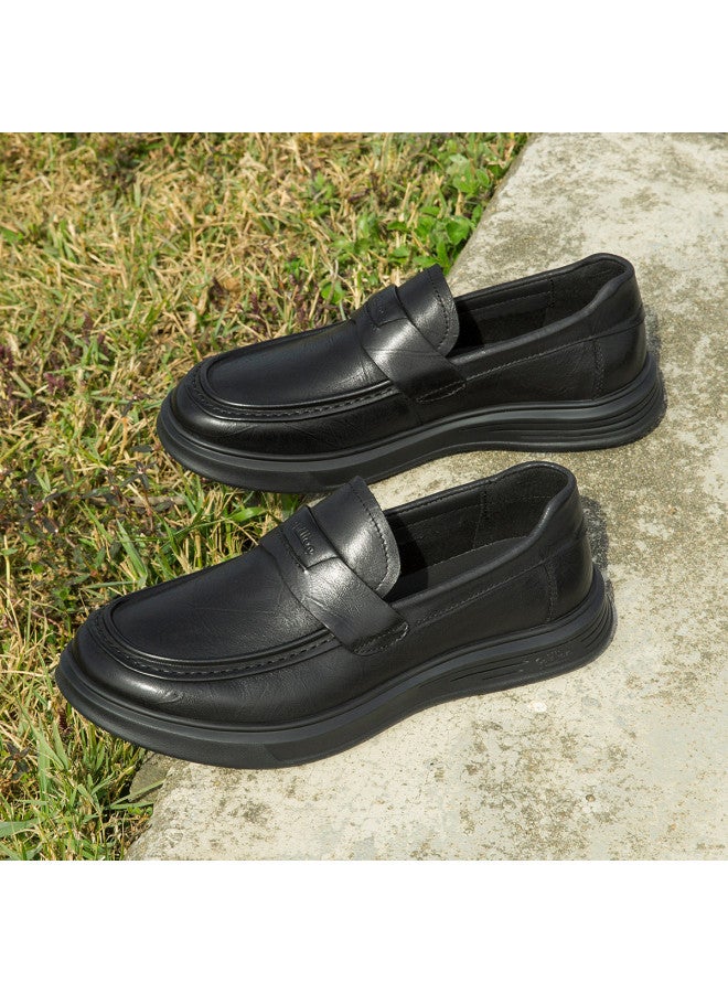 Goldlion Minimalist Men's Leather Shoes, Autumn 2025 Men's Business Casual Leather Loafers, Slip-on Men's Dress Shoes - Image 2
