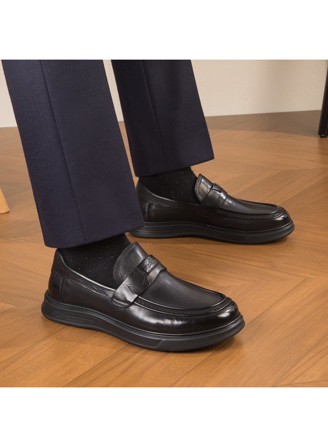 Goldlion Minimalist Men's Leather Shoes, Autumn 2025 Men's Business Casual Leather Loafers, Slip-on Men's Dress Shoes - Image 5