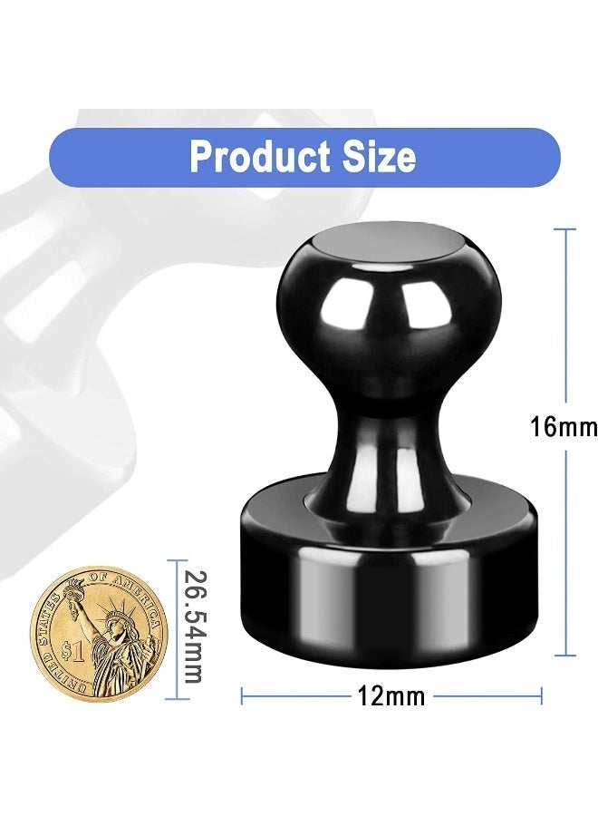 ECVV Refrigerator Magnets, 24pcs Magnetic Push Pins, Magnets for Fridge, Black Brushed Push Pins Magnets Magnetic Perfect for Whiteboard, Map, Kitchen Home Office School Classroom Black - Image 3