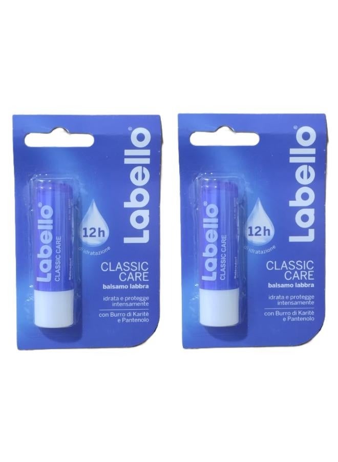 Labello 2 Pcs labello Classic care lip balm 4.8Gm - Image 1