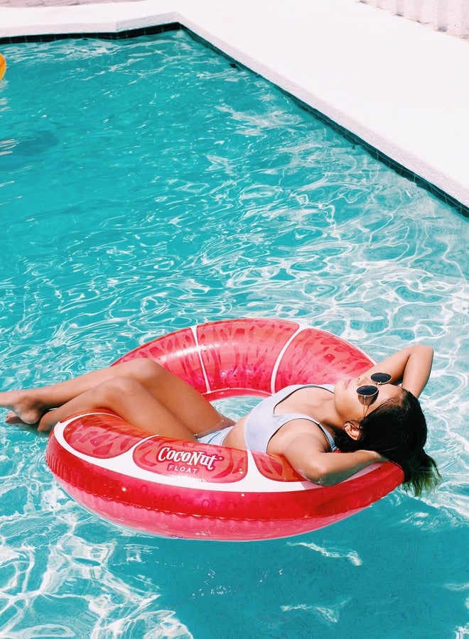 Coconut Float: Pink Grapefruit Glitter - 42" Pool Float Ring, Inflatable, Anti-Leak, Durable, Party Water Accessory - Image 3