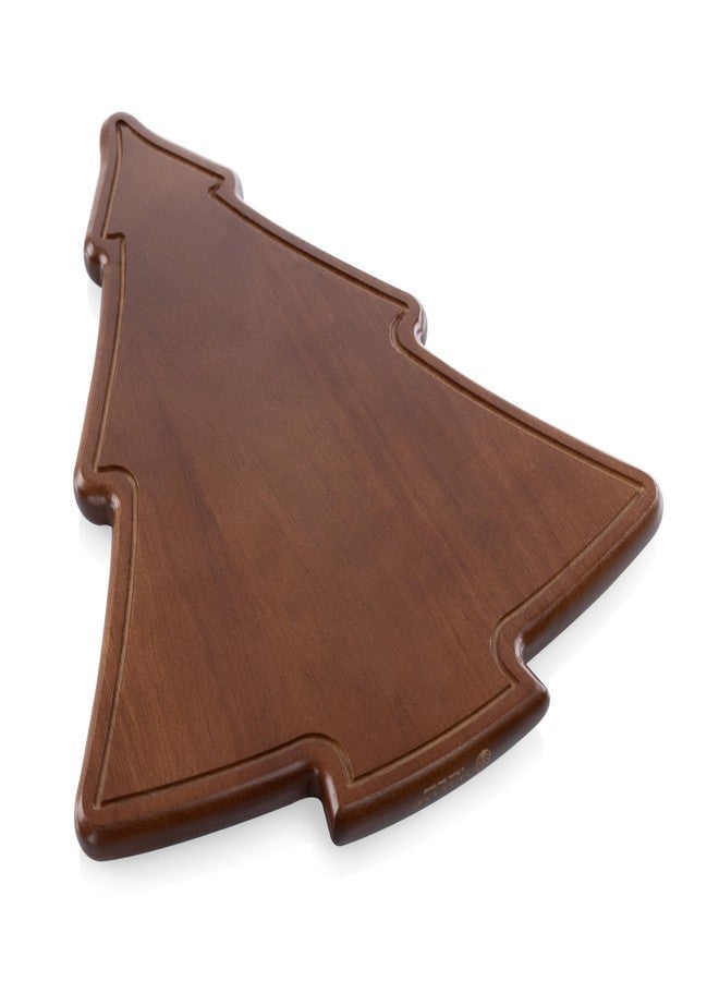 Picnic TIME Christmas Tree Serving Tray, Holiday Appetizer Tray, Wooden Charcuterie Board, (Stained Parawood) - Image 4