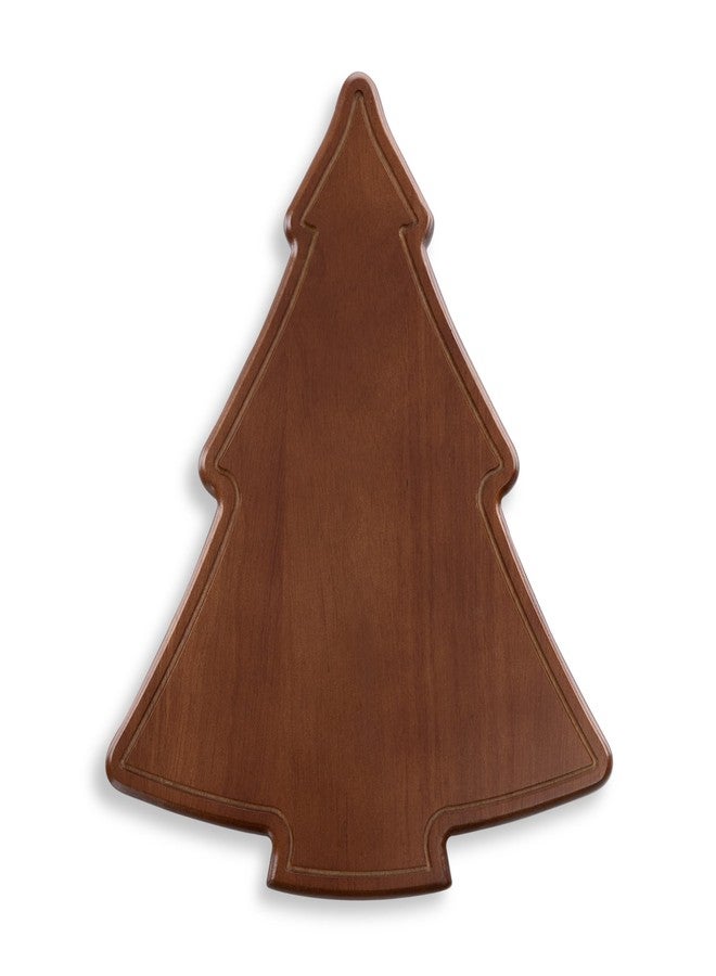 Picnic TIME Christmas Tree Serving Tray, Holiday Appetizer Tray, Wooden Charcuterie Board, (Stained Parawood) - Image 5